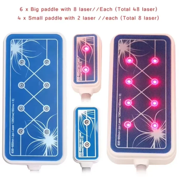 160mw 635nm-650nm Hot Lipo Laser LLLT Lipolysis 14 Pads Slimming Weight Fat Loss Beauty Machine - Image 4