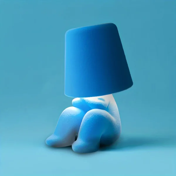 LED decorative ambiance thinker fabric plush villain table lamp ins style bedroom bedside desk bar USB rechargeable table lamps - Image 5