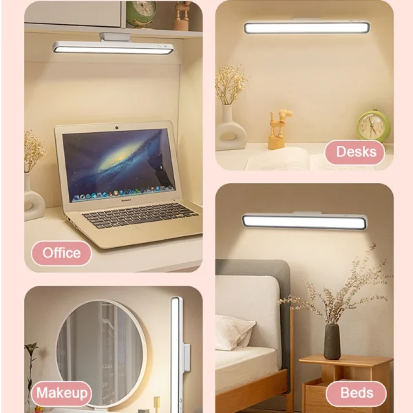 New LED Desk Lamp USB Rechargeable Lights Stepless Dimming Table Lamp Hanging Magnetic Bedroom Table Reading Night Lights - Image 3