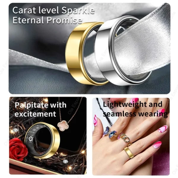 2025 New For Xiaomi Smart Ring Men Women, Heart Rate and Blood Oxygen Monitor Smartring IP68 & 5ATM Waterproof, Multi-sport Mode - Image 2