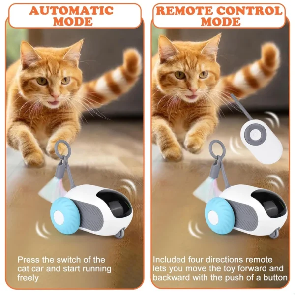 Smart Cat Toy 2 Modes Automatic Moving Remote Controlled Toy Car for Cats Dogs Interactive Playing Kitten Training Pet Supplies - Image 5