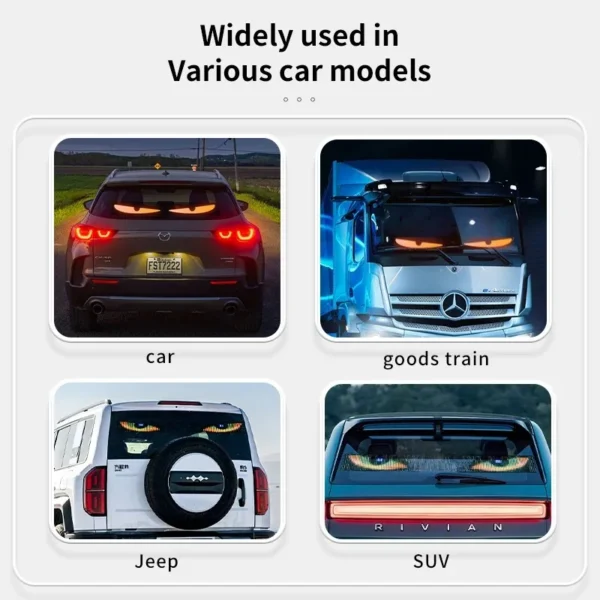 Devil's Eye Truck Windshield Remote Control Flexible Led Eye Animation Display Smart Scrolling Message Eye Soft LED Sign Board - Image 6