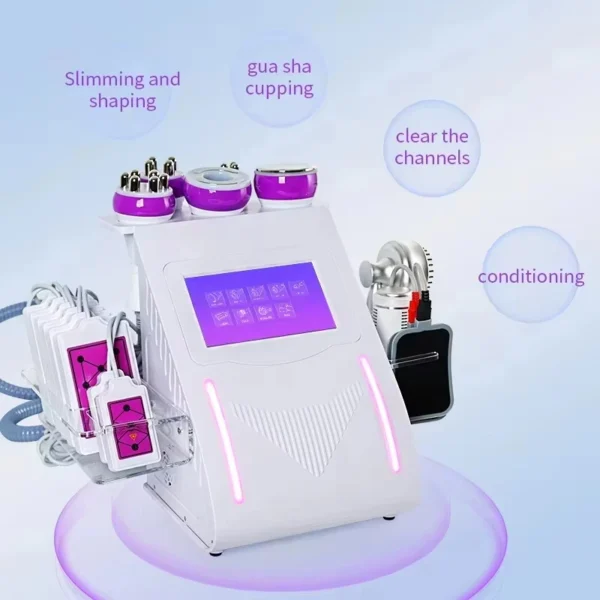 New 80K 9-in-1 Vacuum Laser RF 80K Liposuction Ultrasonic Liposuction Cavitation Machine Slimming and Body Contouring-2025 - Image 2