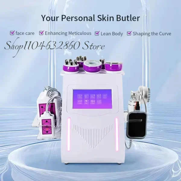 New 80K 9-in-1 Vacuum Laser RF 80K Liposuction Ultrasonic Liposuction Cavitation Machine Slimming and Body Contouring-2025