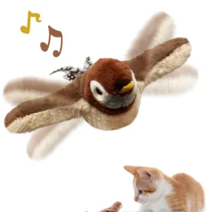 Interactive Flying Bird Cat Toy (with Catnip) Toy Flapping Bird Cat Toy Flying Interactive Flapping Chirping Bird Cat Toy