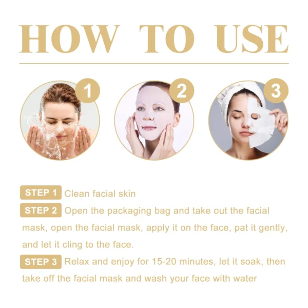 10PCS Collagen Anti Wrinkle Facial Mask Anti Aging Fade Fine Lines Firm Skin Moisturizing Brightening SkinCare Korean Cosmetics - Image 6
