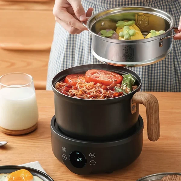 110V/220V Multi-function Pot Travel Split Electric Cooking Pot Non-stick Fry Pan Hot Pot Reservation Electric Cooker Keep Warm - Image 2