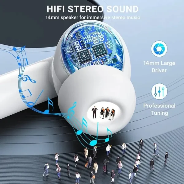 Air Pro Wireless Earbuds Bluetooth Earphones For Xiaomi iPhone Samsung ANC Wireless 5.4 Headphone Game Sports Microphone HiFi - Image 3