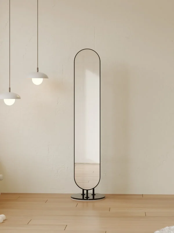Original design full-length mirror floor mirror rotating household simple clothes rack one luxury fitting mirror. - Image 3