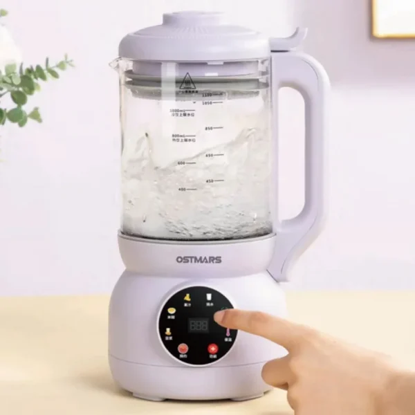 1000ml Electric Soy Milk Machine Filter-free Wall Breaking Machine Smart Mixer Mini Juicer 10 Leaf Blade Home Kitchen Appliances - Image 4