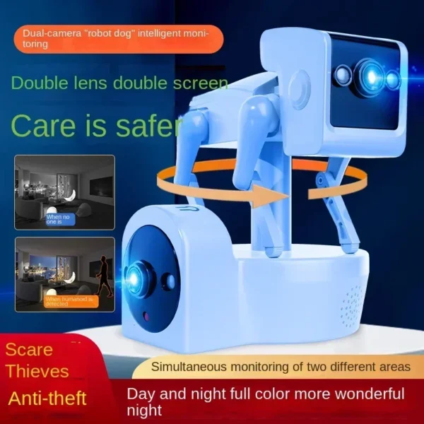WIFI Robot Camera 1080P Motion Detection 2 Way Talk Rotatable Angle Digital Zoom Type C HD Night Vision Indoor Security - Image 3