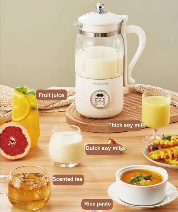 1000ml Soy Milk Machine Fully Auto Reservation Wall Breaking Machine 18 Leaf Knife Mixer Home Electric Juicer Multi-function - Image 4