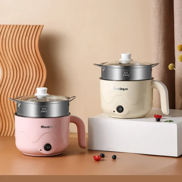 Multi Cookers Electric Rice Cooker Non-stick Pan Heating Pan Electric Cooking Pot Machine Double Layer Steamed Eggs Pan Soup Pot - Image 5