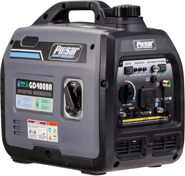 For Products GD400BN, 4000W Portable super-quiet Dual Fuel & Parallel Capability, RV-Ready