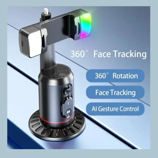 COOL DIER 2025 New 360 Rotation Gimbal Stabilizer, Selfie Stick Tripod Desktop Face Tracking Gimbal for Tiktok Smartphone Live - Image 3