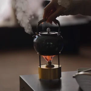 Guanwu original design, three-inch high-end copper tea stove, outdoor alcohol stove, open flame tea brewer, small portable
