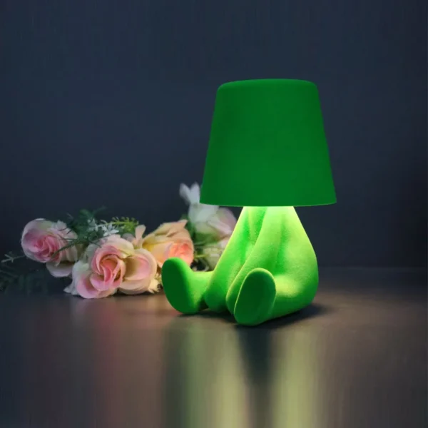 LED decorative ambiance thinker fabric plush villain table lamp ins style bedroom bedside desk bar USB rechargeable table lamps - Image 2
