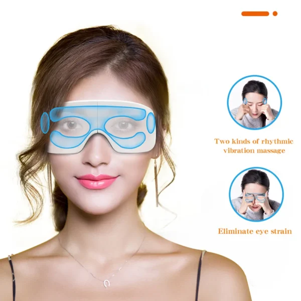 Smart Eye Massager Vibration Eye Care Massage Instrument Bluetooth Music Heated Eyemask Dry Fatigue Relief Portable Foldable - Image 3