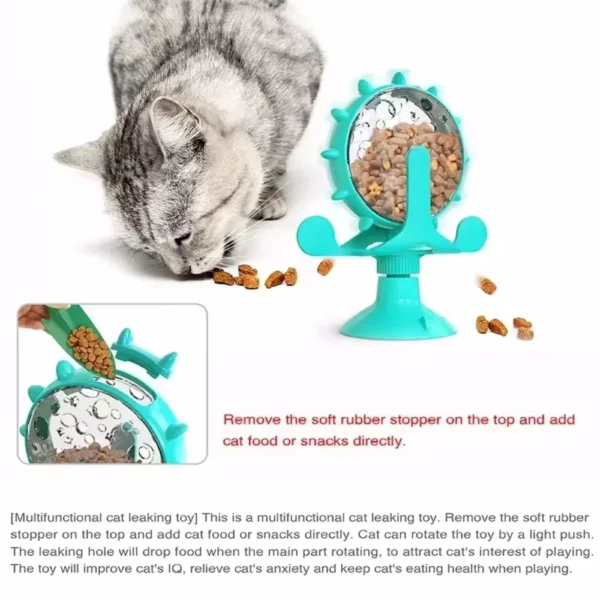 Interactive Treat Leaking Toy For Cat Small Dogs Slow Feeder Dispenser Puppy Funny Rotatable Wheel Improve IQ Kitten Accessories - Image 5