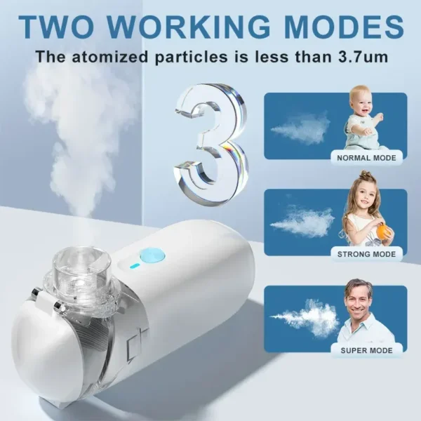 Silent Inhaler Nebulizador Inhalator Handheld Inhale Nebulizer Mesh Atomizer Kid Fingertip Pulse Oximeter OLED Pulse Oximeter - Image 5
