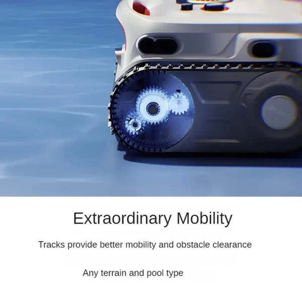 BlueNexus Pro Smart Wireless Pool Cleaning Robot Home Small Aqua Turtle Cleaner Vacuum White - Image 4