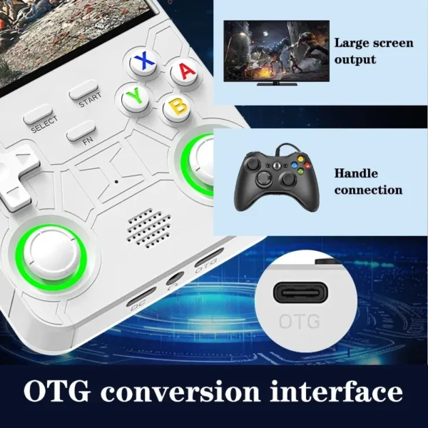 R36 Ultra Console 4‘’ IPS Screen Open Source Console Handheld Game Players Retro Pocket Video Player 64G/128G 20000+ Games - Image 4