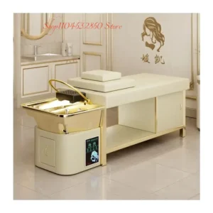 New luxury salon head spa bed golden beauty salon special Thai massage shampoo bed-2025
