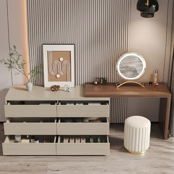 Storage Dressing Table Modern Bedroom Vanity Drawers Cabinets Designer Desk Table Console Meubles elegant - Image 3