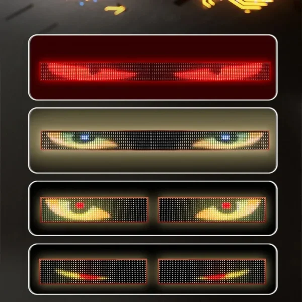 Devil's Eye Truck Windshield Remote Control Flexible Led Eye Animation Display Smart Scrolling Message Eye Soft LED Sign Board - Image 4