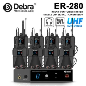 UHF IEM In-Ear Monitoring Wireless System Singal Channel With Multiple Transmitter For Small Concerts And Home Theater