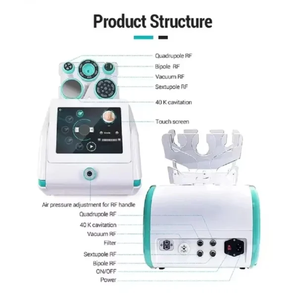 New 80K Five-in-one Blasting Fat Instrument Radio Frequency Negative Pressure Lifting And Shaping Fat Slimming Beauty Equipment - Image 2