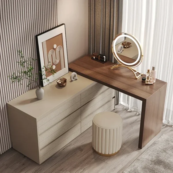 Storage Dressing Table Modern Bedroom Vanity Drawers Cabinets Designer Desk Table Console Meubles elegant - Image 4
