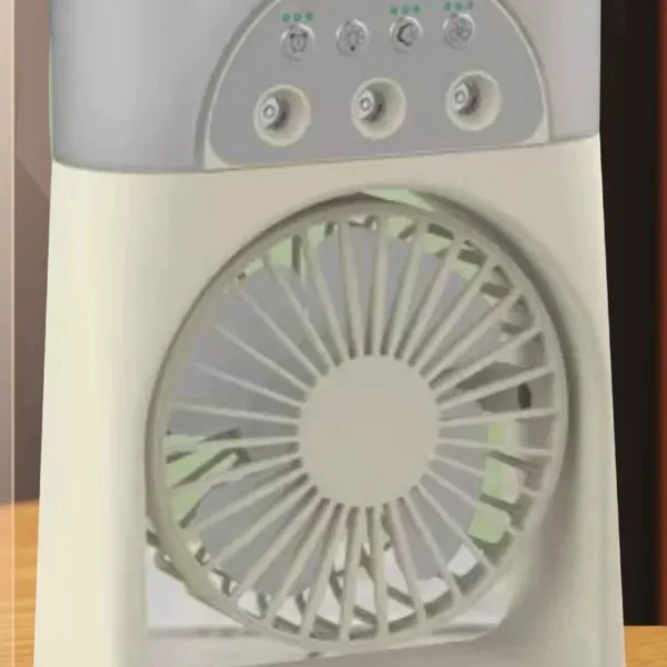 2-in-1 Mini Fan and Humidifier USB Rechargeable Cooling Mist Desk Air Conditioner Sprayer for Summer Office or Dorm - Image 4