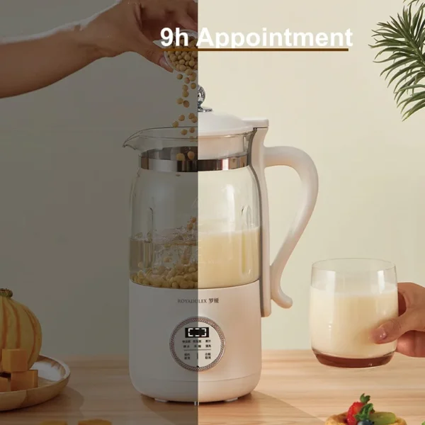 1000ml Soy Milk Machine Fully Auto Reservation Wall Breaking Machine 18 Leaf Knife Mixer Home Electric Juicer Multi-function - Image 5