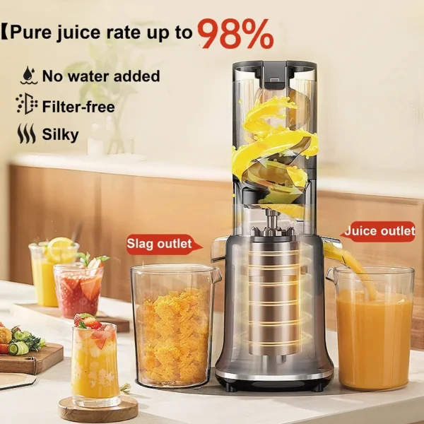 150W Electric Slow Juicer Auto Large Caliber Original Juicer Orange Celery Juicer Residue Juice Separation Fruit Juicer 800ml - Image 6