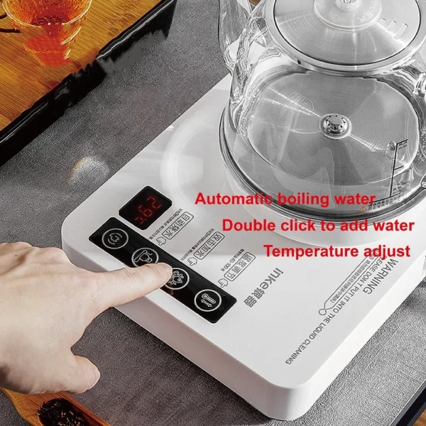 1350W Smart Bottom Out Water Electric Kettle 1000ml Home Temperature Control Glass Tea Brewing Machine Automatic Keep Warm 220V - Image 6