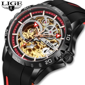 LIGE Mechanical Watches Chronograph Watch for Men Automatic Men's Watches Luxury Original Brand Stainless Steel Tourbillon Clock
