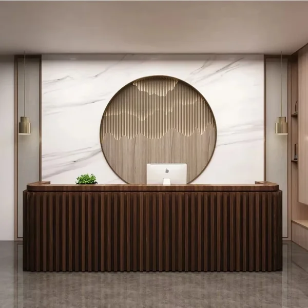 Luxury Salon Reception Desk Office Check Out Spa Information Nail Simple Reception Desk Modern Bancone Reception Bar Furniture - Image 3