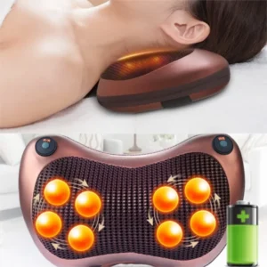 8Head Massager Car Home Cervical Shiatsu Massage Neck Back Waist Body Electric Multifunctional Massage Pillow for Chair Car