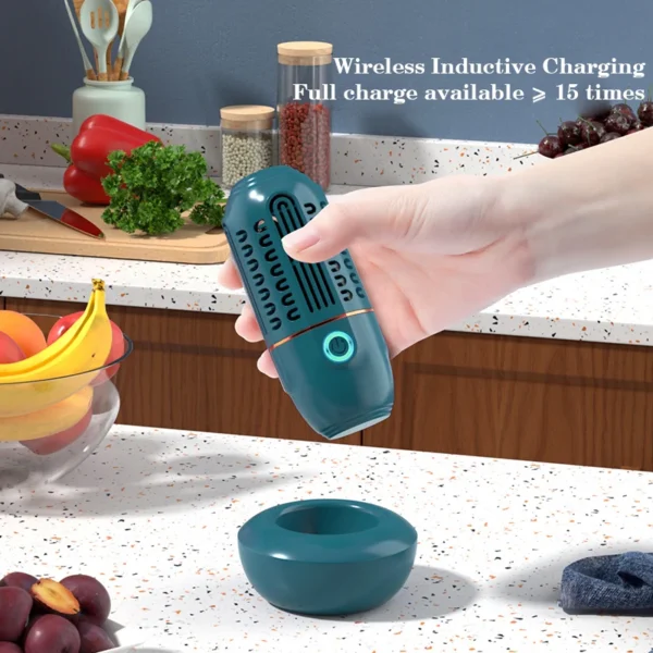 220V Portable Fruit Vegetable Cleaner Wireless Mini Washing Machine Vegetable Washers Capsules Shape Vegetable Cleaning Machine - Image 3