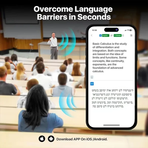 AI Language Translator Earbuds 3 in 1 Accents Translator Earphone Real Time 144 Languages Accents for Travel Business Hebrew - Image 2