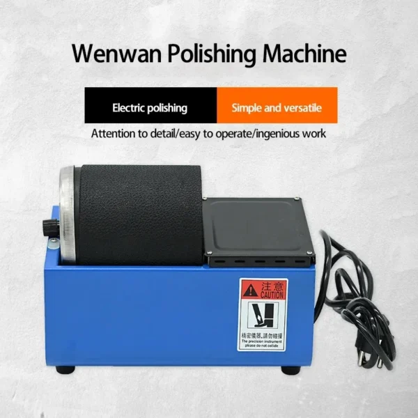 Jewelry Tool Mini Rotary Polishing Machine With Rubber Bucket Automatic Wenwan Electric - Image 3