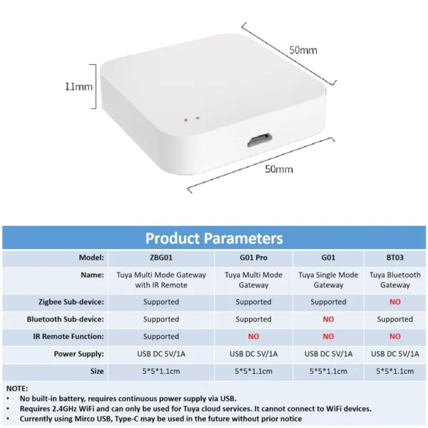 Tuya Zigbee Hub Wireless Multi Mode Gateway For Smart Home Automation for ZigBee Devices Via Smart Life tuya smart home - Image 6