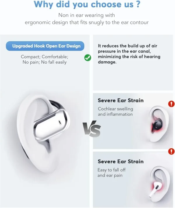 UYUXIO Real Time Translator Headphones AI Language Translation Earbuds 144 Languages & Accents 3 in 1 OWS Ear Buds for Business - Image 3