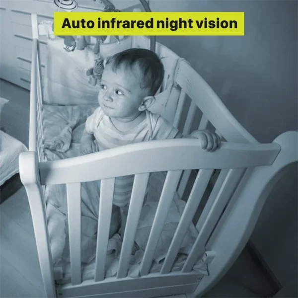 Babystar 5inch Video Baby Monitor with Remote Pan-Tilt-Zoom Camera and Audio.Two Way Talk VOX Mode Lullabies BabyPhone - Image 4