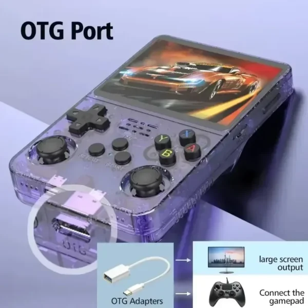 Open Source R36S Retro Handheld Video Game Console Linux System 3.5 Inch IPS Screen Portable Pocket Video Player R36S 64GB Games - Image 3