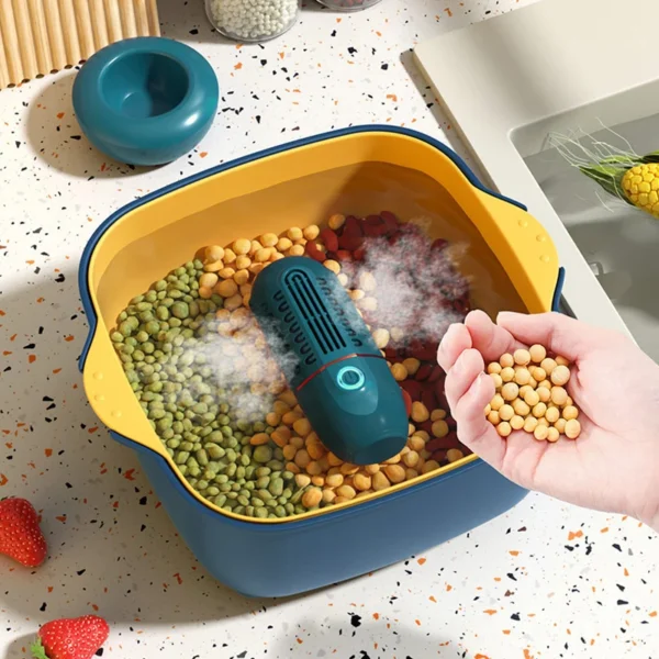 220V Portable Fruit Vegetable Cleaner Wireless Mini Washing Machine Vegetable Washers Capsules Shape Vegetable Cleaning Machine - Image 2