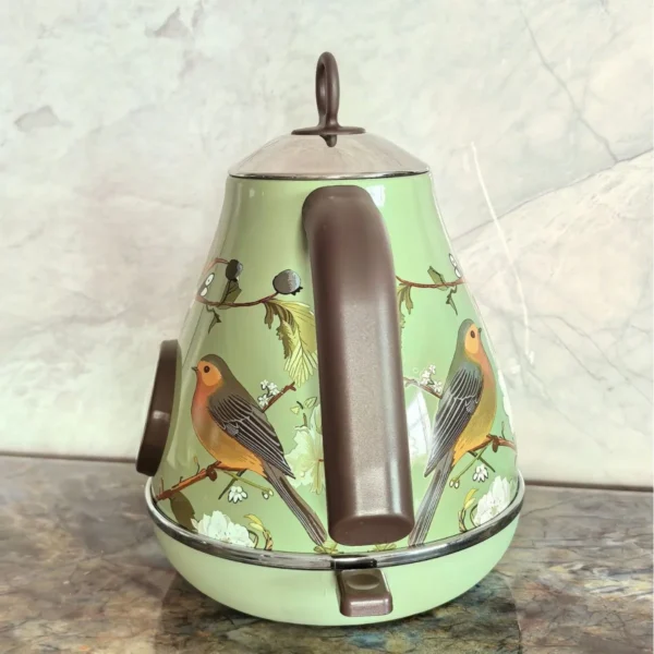 1.7L Retro Green Paint Decal Electrc Kettle Boiling Water with Thermometer Automatic Power Off 304 stainless Steel Teapot 1850W - Image 3
