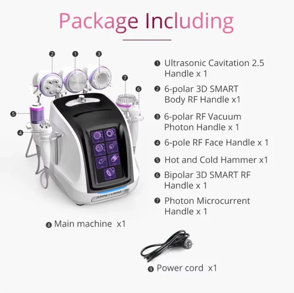 Aristorm 8/9 in 1 40k Cavitation Machine Professional Vacuum RF Skin Tightening Body Sculpting Machine Beauty Device-2025 - Image 4