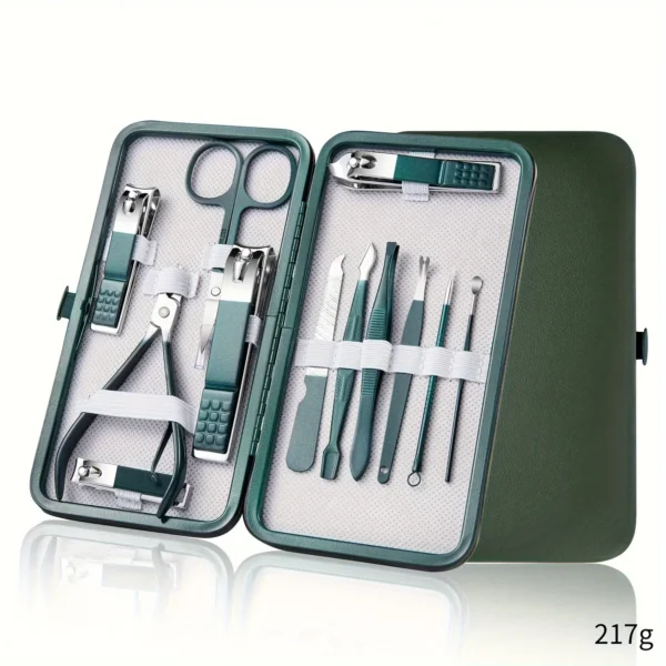 Professional 7/10/12/18 Piece Nail Care Kit Stainless Steel Manicure & Pedicure Set Nail Clipper Set with Travel Case - Image 2